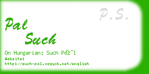 pal such business card